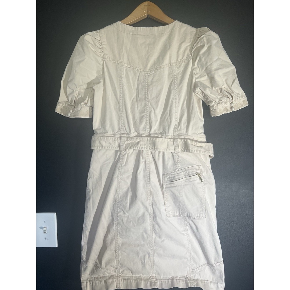 Anthropologie Tan Size 2 Knee Length Short Sleeve Dress - Picture 2 of 8